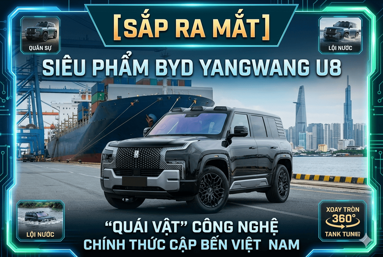 [SẮP RA MẮT] SIÊU PHẨM BYD YANGWANG U8: "QUÁI VẬT" CÔNG NGHỆ CHÍNH THỨC CẬP BẾN VIỆT NAM