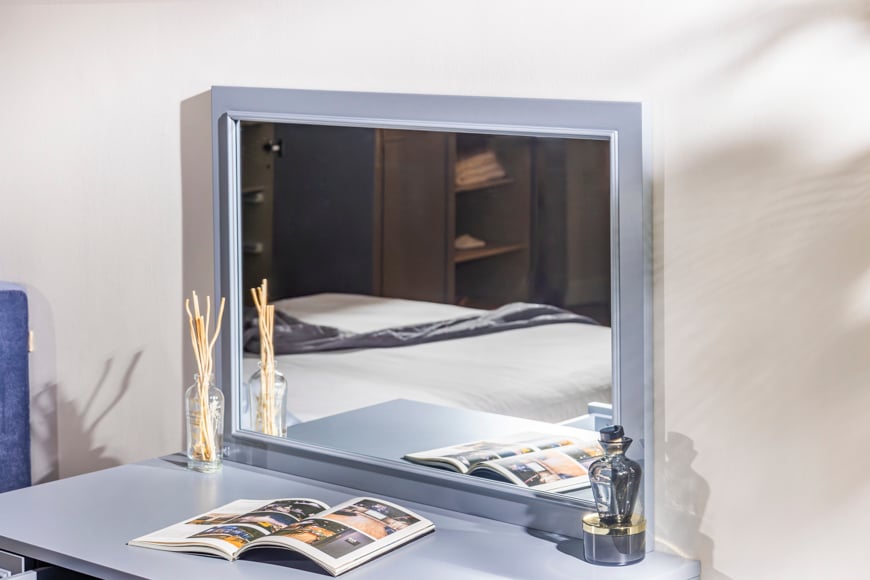 Bộ bàn trang điểm Mika Blue grey+ Gương