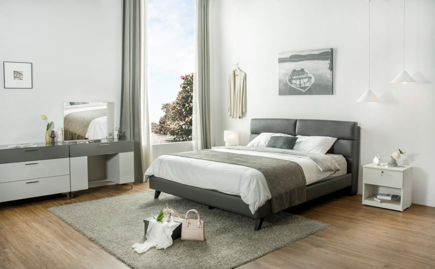 Giường Mika Q(1.6m) Chân cao